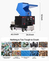 Vevor Plastic Shredder Crusher 10 HP Recycling Machine for PVC PTFE 220V New
