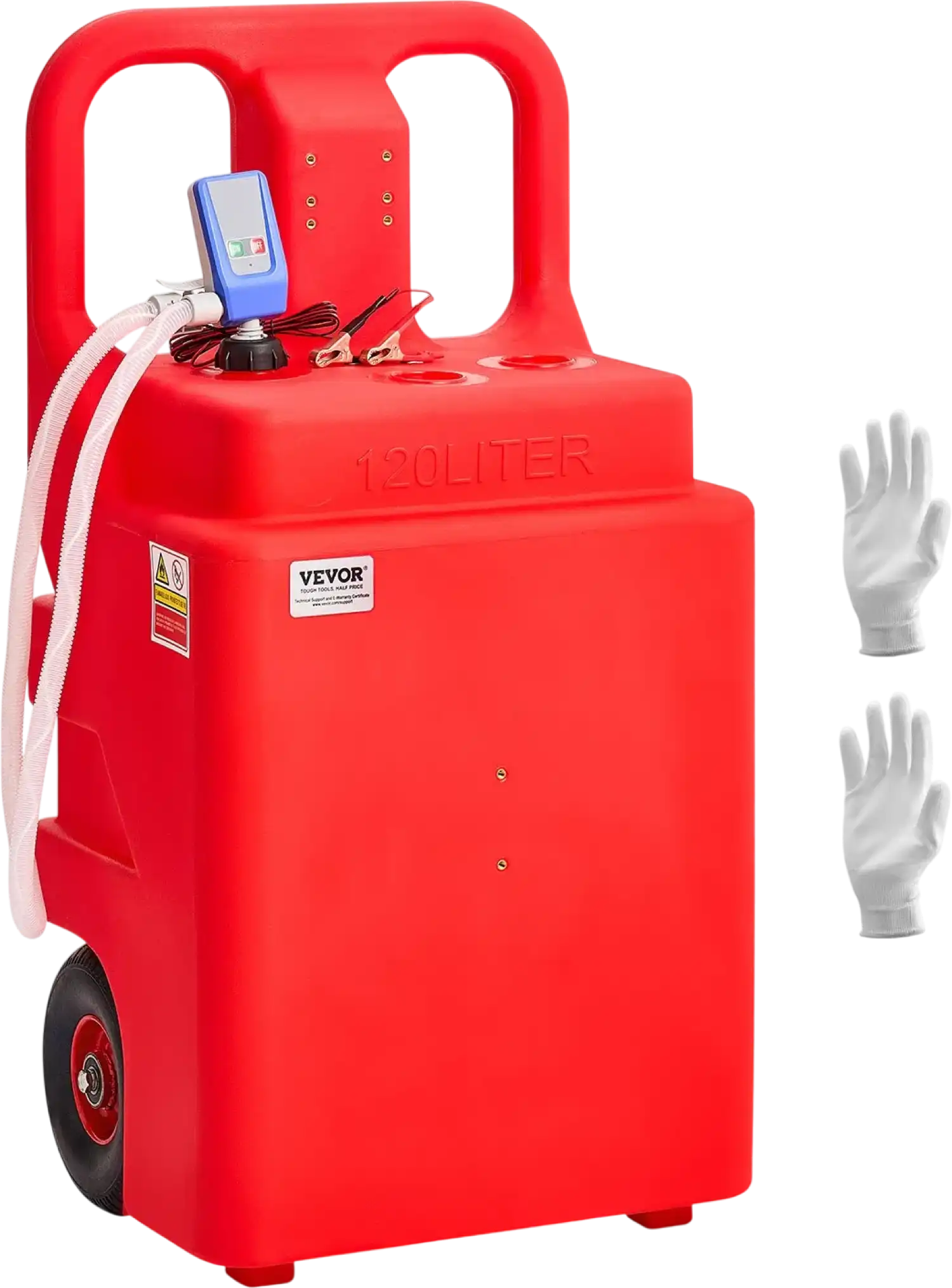 Vevor Plastic Fuel Caddy 32 Gallon Gasoline Diesel Tank with Electric Pump 2.5 GPM 12V New
