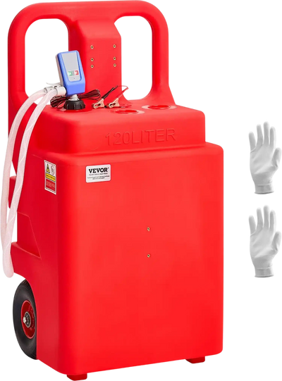 Vevor Plastic Fuel Caddy 32 Gallon Gasoline Diesel Tank with Electric Pump 2.5 GPM 12V New