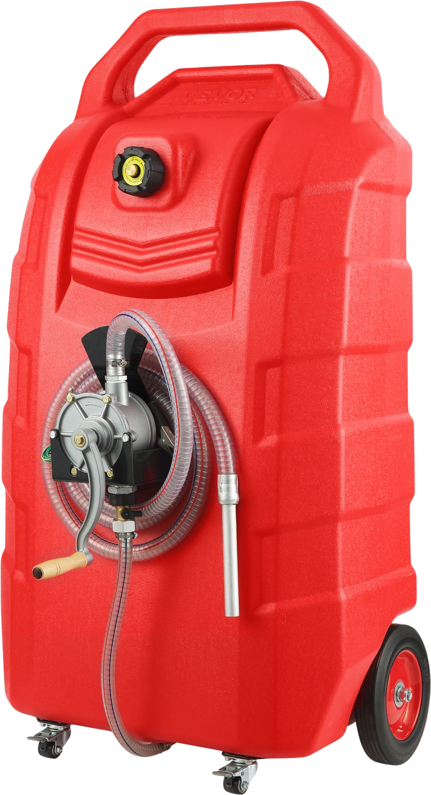 Vevor Fuel Caddy 32 Gal. Portable Storage Tank on Wheels with Manual T ...