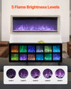 Vevor Electric Fireplace 50" Three-Sided Glass Adjustable Flame 2 Heat Levels 1500W New