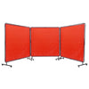 Vevor Welding Screen 3-Panel 6' x 6' Flame Resistant Vinyl Protection Screen with Frame and Wheels New