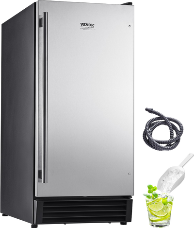 Vevor Undercounter Ice Maker 50 Lbs/Day with Drain Pump 22 Lbs Storage Capacity New