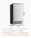 Vevor Undercounter Ice Maker 80 lbs/Day with 26 lbs Storage Reversible Door New
