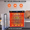 Vevor Food Dehydrator 1000W with Digital Adjustable Timer and Temperature 10 Drying Trays New