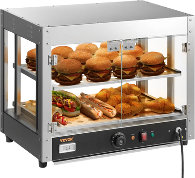 Vevor 2-Tier Commercial Food Warmer Countertop Cabinet with Water Tray New