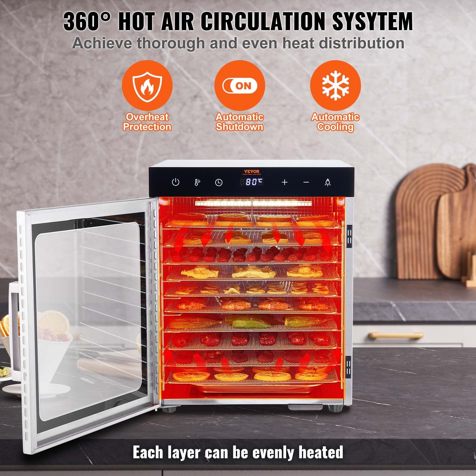 Professional Food Dehydrator Machine, 12 Trays ALL Stainless Steel, Dual fan 360 offers