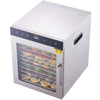 Vevor Food Dehydrator 800W with Digital Adjustable Timer and Temperature 10 Drying Trays New