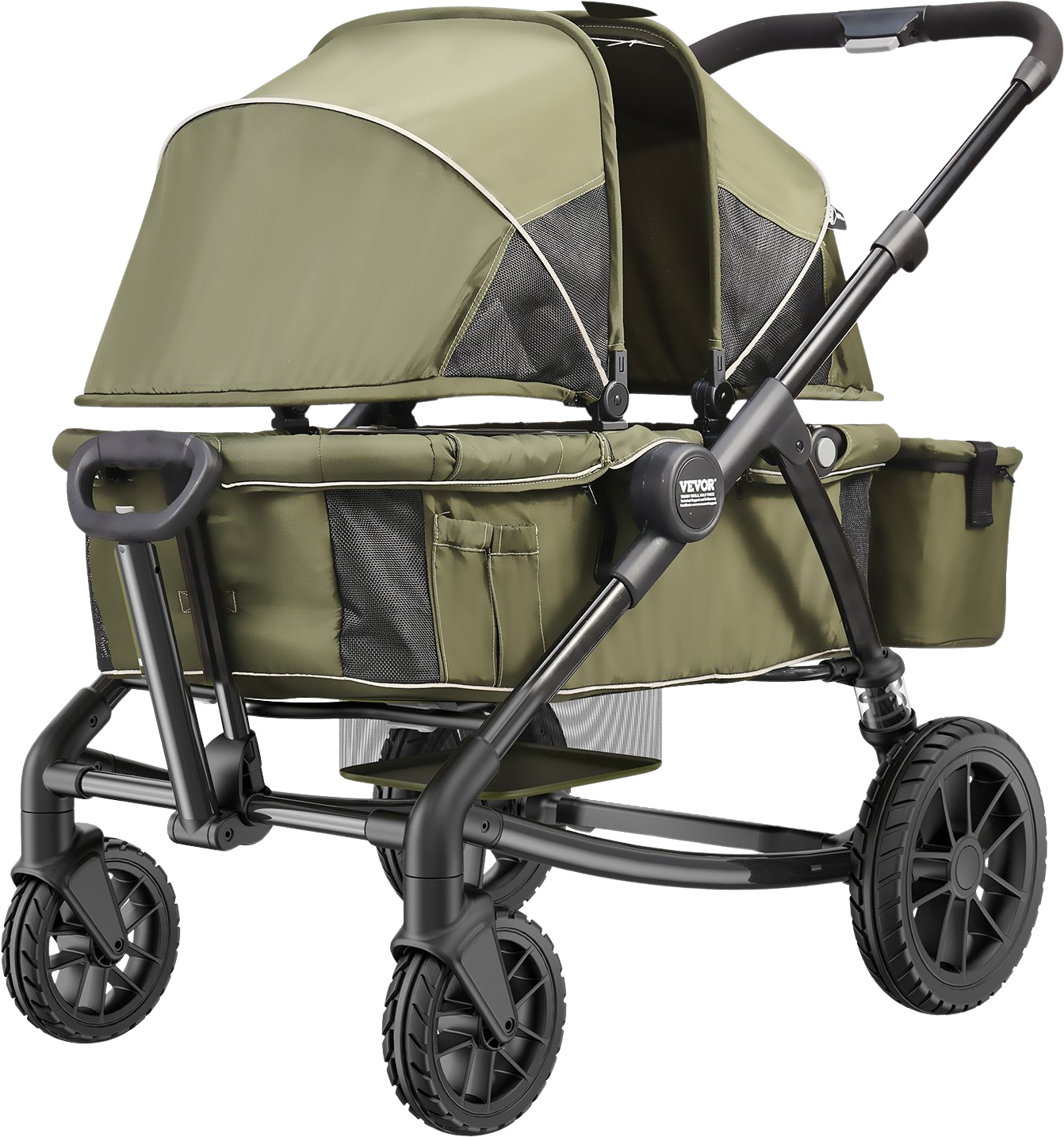 Vevor All-Terrain Stroller Wagon 2-Seats Foldable with Canopy New