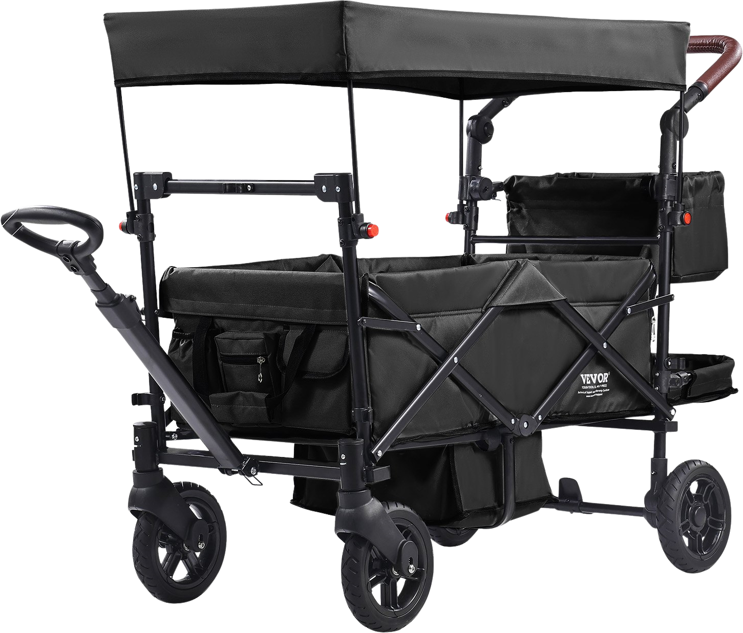 Vevor Wagon Stroller for 2 Kids Collapsible with Removable Canopy New