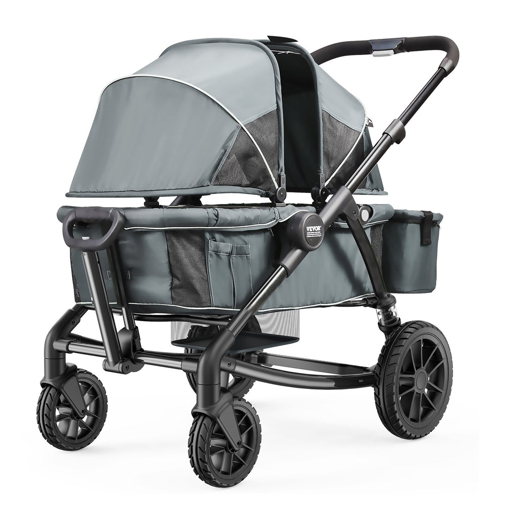 all-terrain stroller with car seat Vevor All-Terrain Stroller Wagon 2-Seats Foldable with Canopy New – FactoryPure