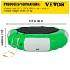 Vevor Inflatable Water Trampoline 13' Swim Platform Bouncer with 4-Step Ladder New