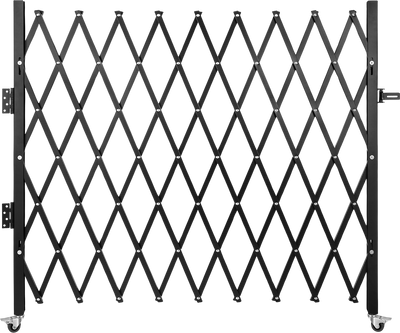 Vevor Security Gate Single Folding Steel Accordion Barricade with Padlock 7.1' x 7.9' New