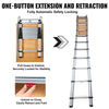 Vevor Telescoping Attic Ladder 350 Lbs Capacity for 9.8'-10.5' Ceiling Heights New