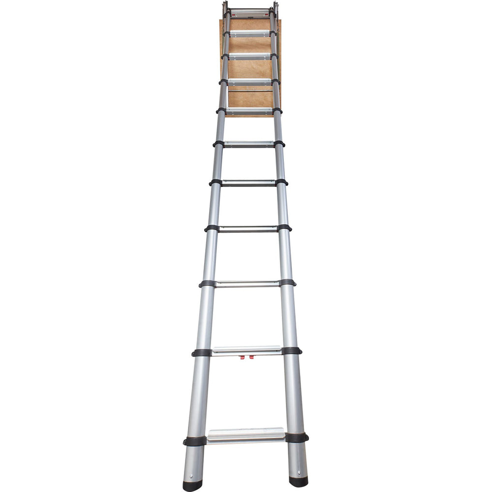 Vevor Telescoping Attic Ladder 350 Lbs Capacity for 9.8'-10.5' Ceiling Heights New