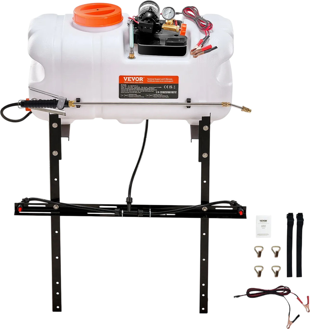 Vevor ATV Broadcast Spot Sprayer 15.9 Gal 1.9 GPM with 20' Hose 12V Pump New