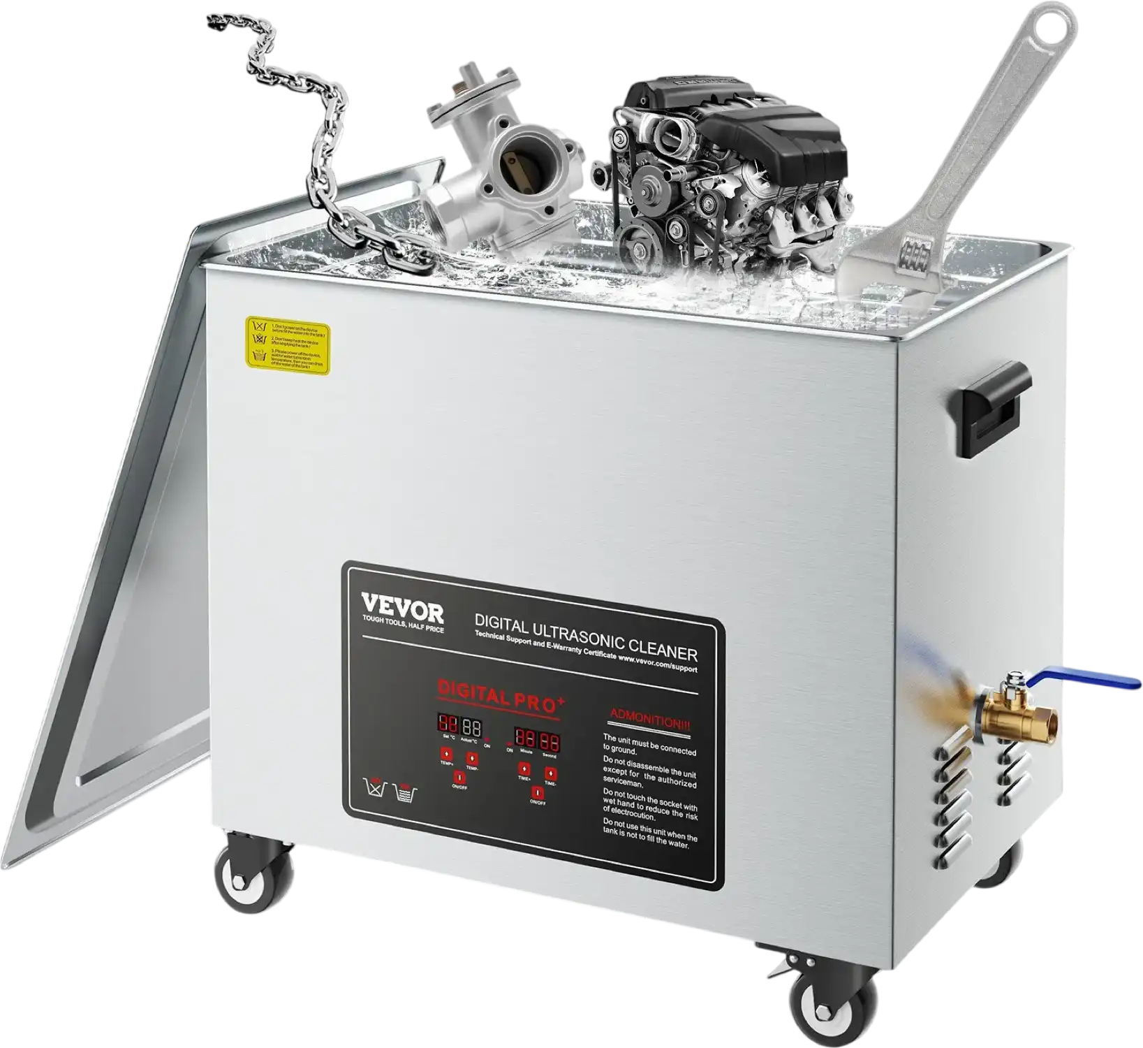 Vevor Ultrasonic Cleaner 50L Digital with Heater and Timer 40kHz 840W New