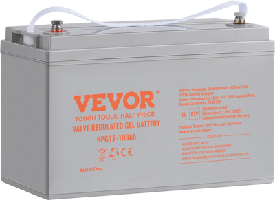 Vevor Deep Cycle AGM Battery 12V 100AH Rechargeable High Self-Discharge Rate 800A New