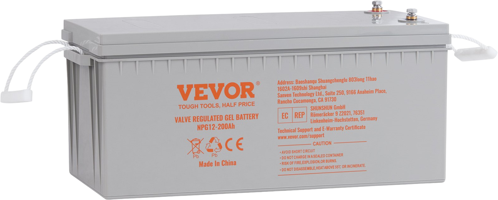 Vevor Deep Cycle Battery 12V 200Ah AGM Marine Rechargeable Battery New