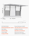 Vevor Concession Window 60" x 36" with 6 Sliding Windows 85° Awning Door New