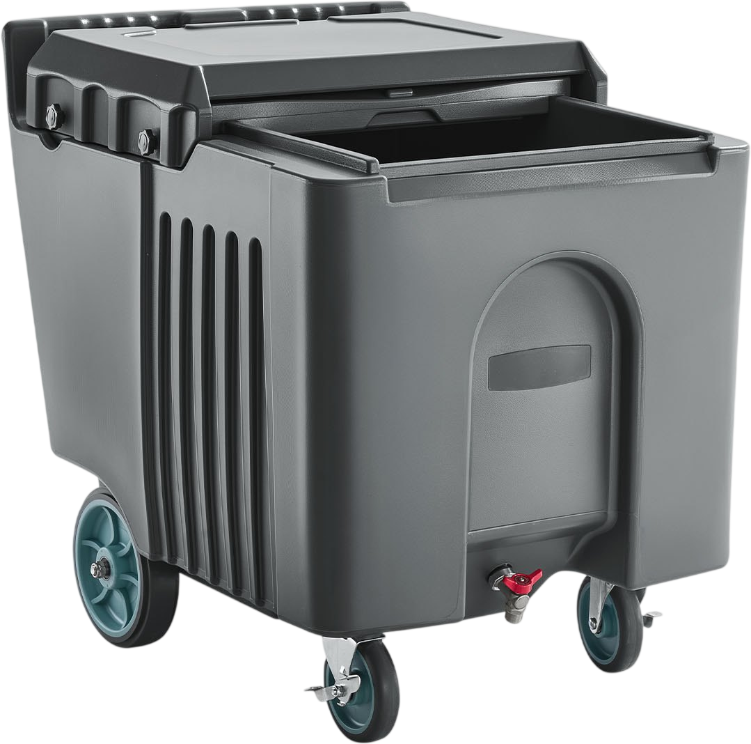 Vevor Commercial Ice Bin 125 lbs Portable Insulated Caddy with Wheels New