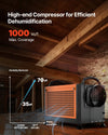 Vevor Commercial Dehumidifier with Pump 70 Pints Auto Defrost/Drainage New