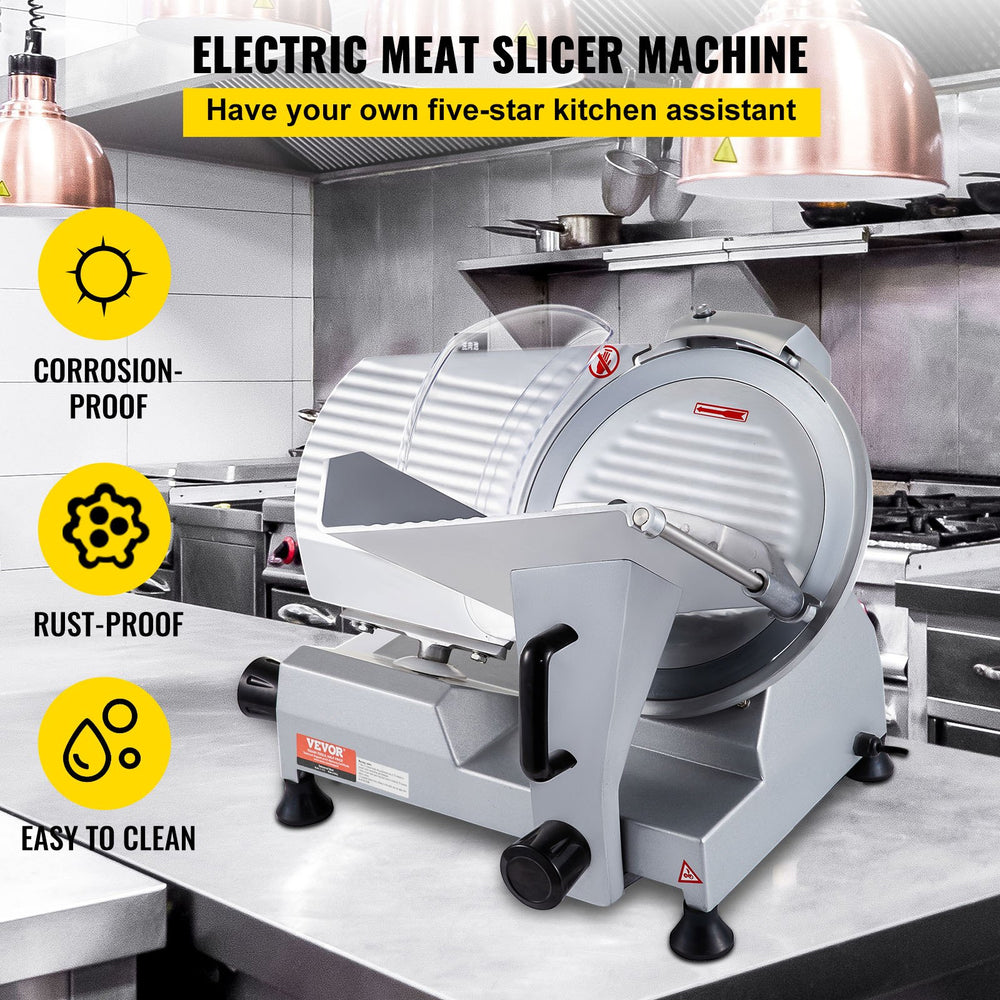 Vevor Commercial Meat Slicer 320W Electric 12" Carbon Steel Blade 350-400 RPM New