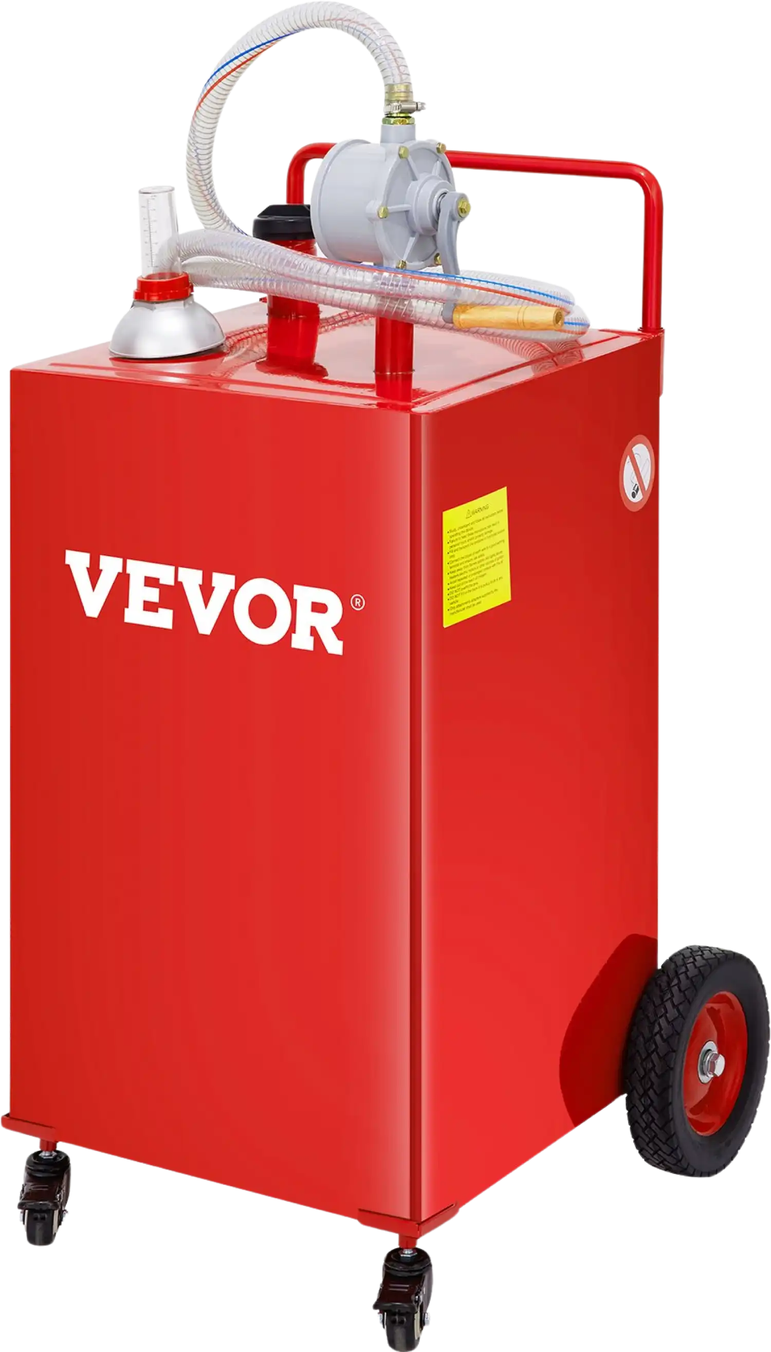 Vevor Fuel Caddy 30 Gallon Gas Storage Tank with Manual Transfer Pump New