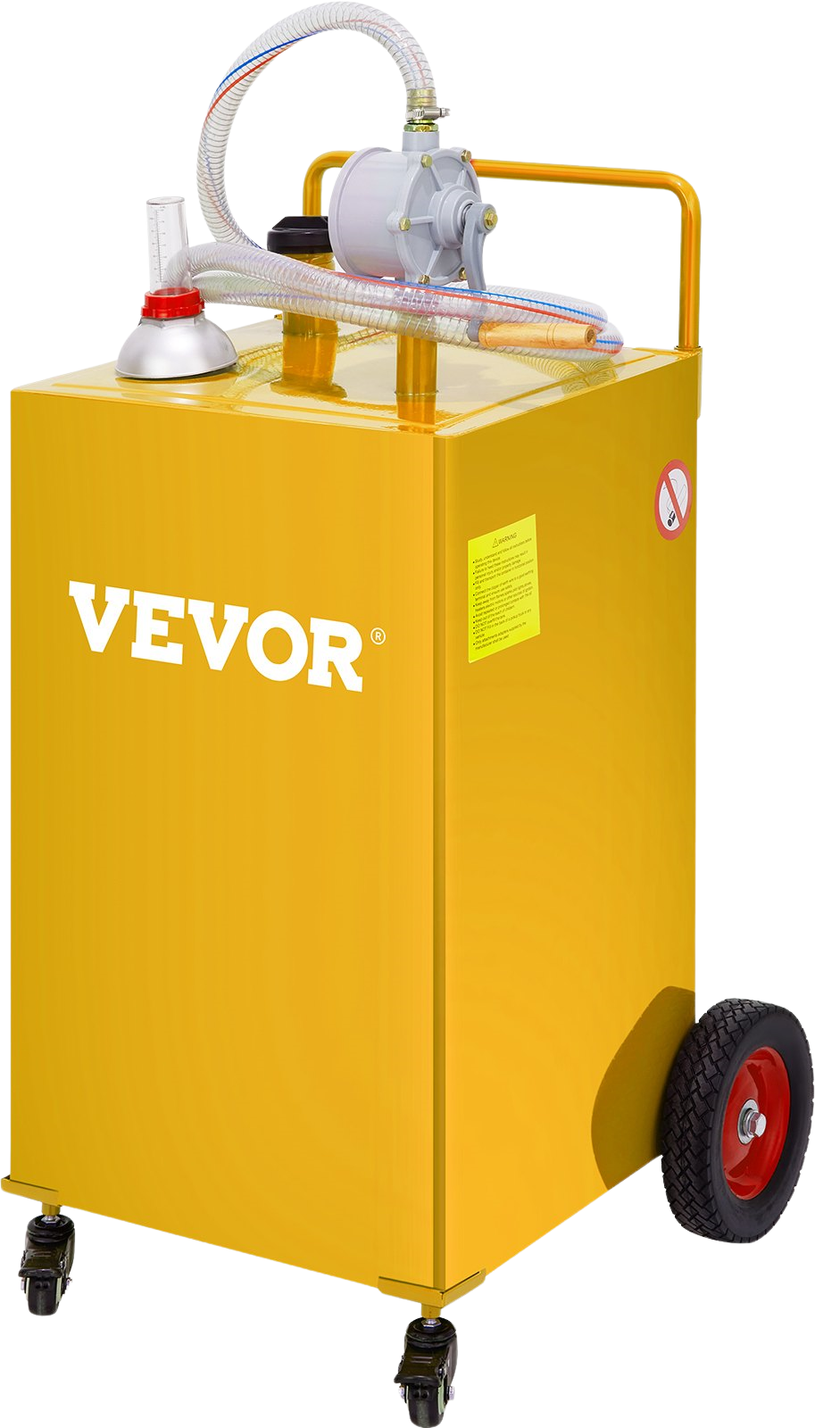 Vevor Fuel Caddy 35 Gallon Gas Storage Tank with Manual Transfer Pump New