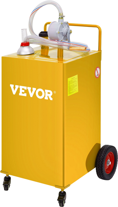 Vevor Fuel Caddy 35 Gallon Gas Storage Tank with Manual Transfer Pump New