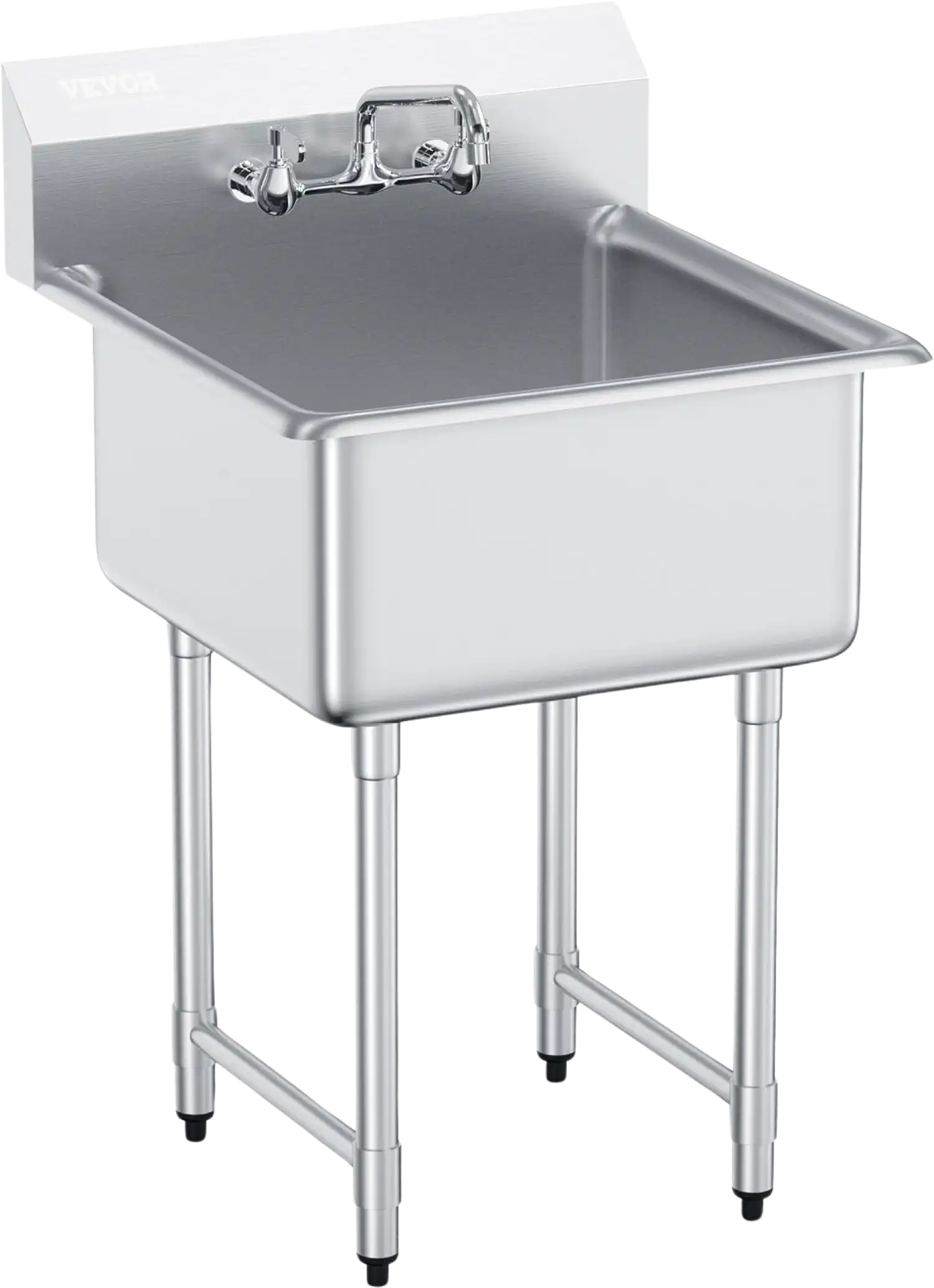 Vevor Stainless Steel Prep Utility Sink Free Standing Includes Faucet and Legs New