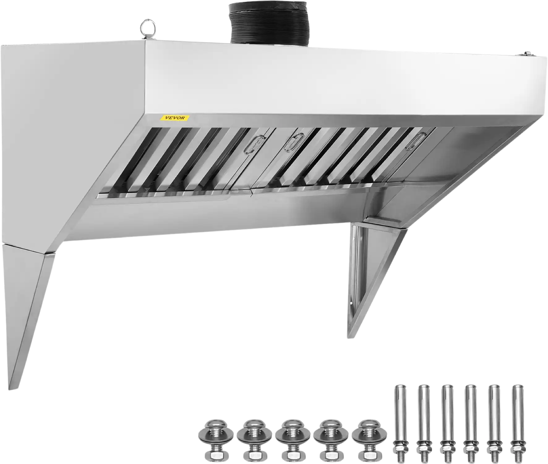 Vevor Commercial Exhaust Hood 5' Stainless Steel Food Truck Concession Trailer Hood New