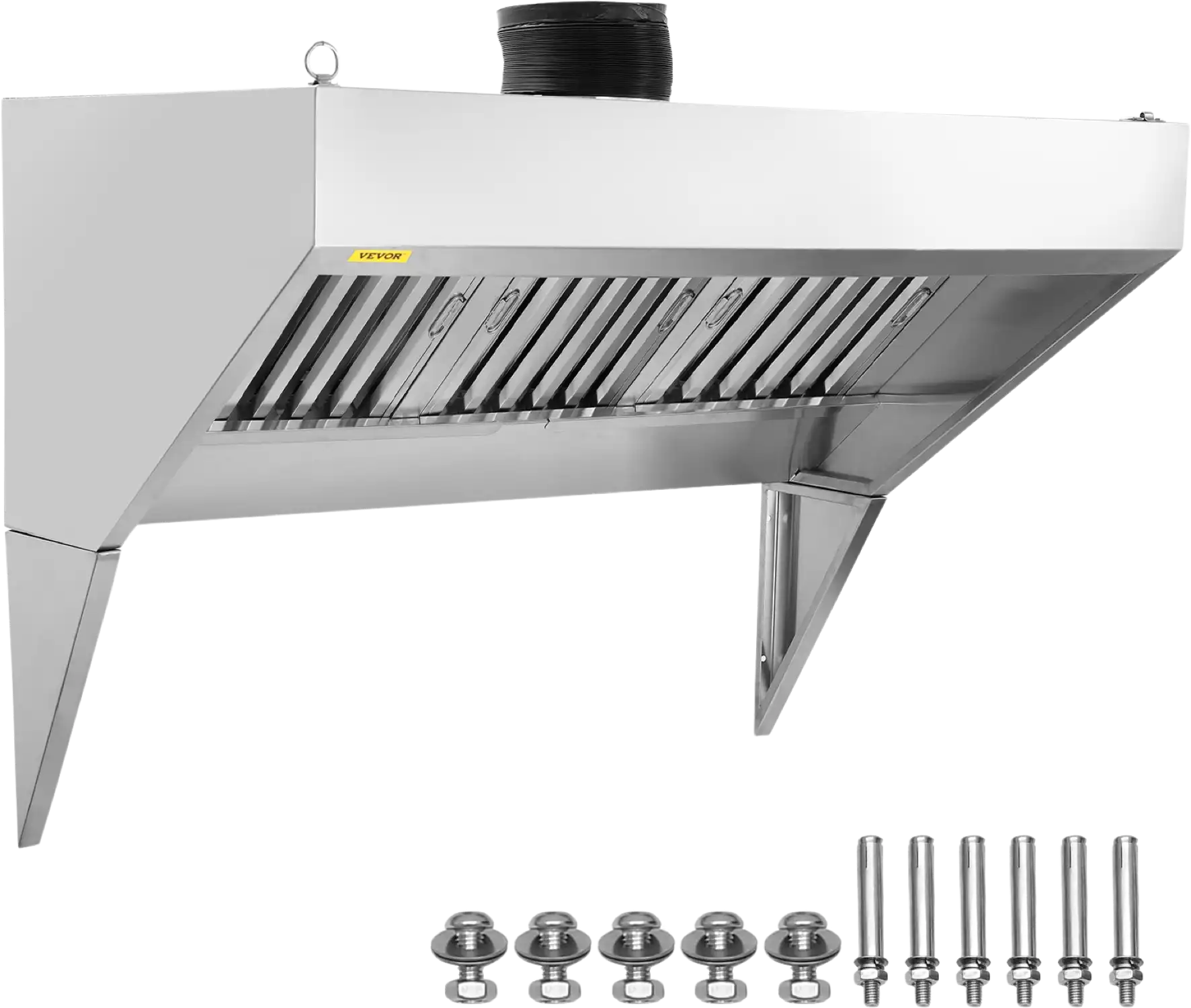 Vevor Commercial Exhaust Hood 7' Stainless Steel Food Truck Concession Trailer Hood New