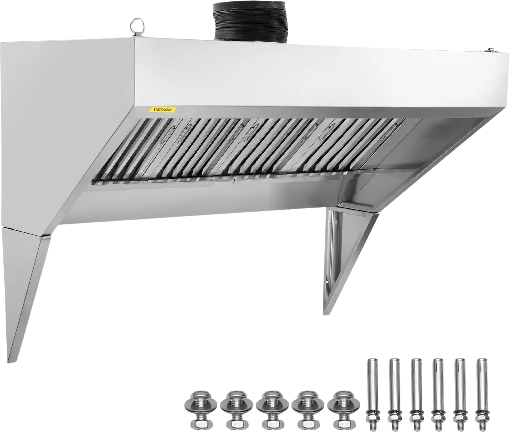 Vevor Commercial Exhaust Hood 8' Stainless Steel Food Truck Concession Trailer Hood New