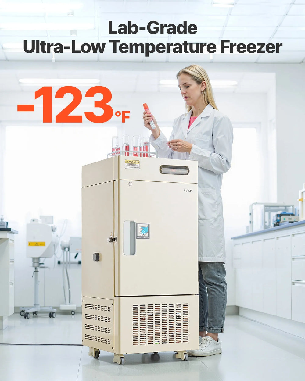 Vevor Lab Freezer 28L Ultra Low Temperature -40°F to -123°F Adjustable 450W New