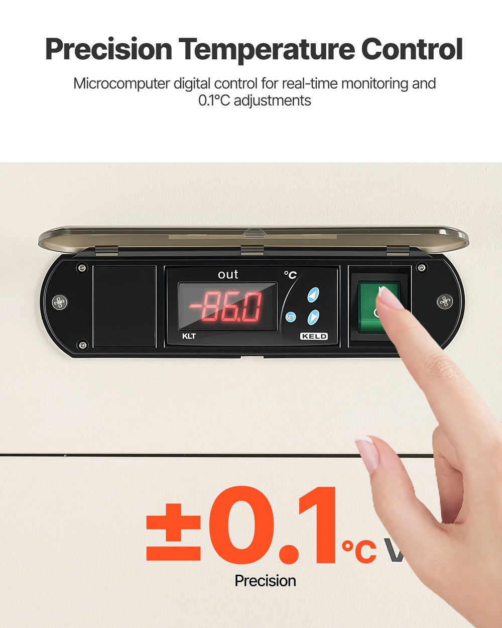 Vevor Lab Freezer 28L Ultra Low Temperature -40°F to -123°F Adjustable 450W New