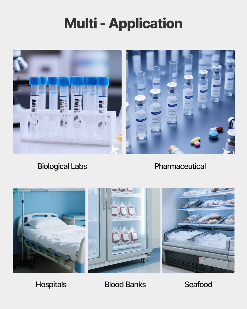 Vevor Lab Freezer 58L Ultra Low Temperature -40°F to -123°F Adjustable with Rollers New