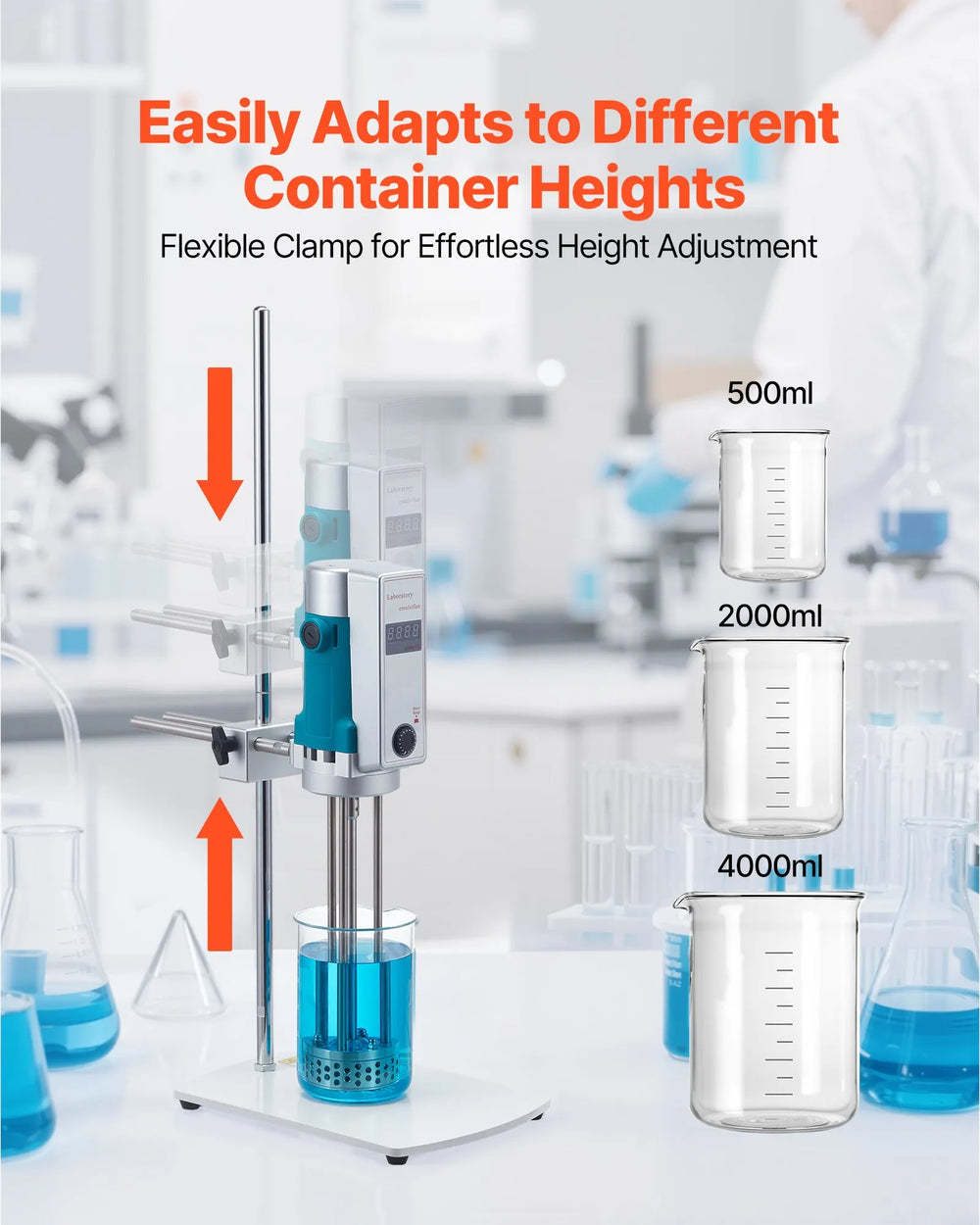 Vevor Homogenizer 500W High Speed Lab Mixer 200-11000 RPM New