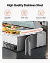 Vevor Electric Food Warmer Stainless Steel with Glass Cover 8 Pan 1700W New