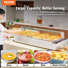 Vevor Electric Food Warmer Stainless Steel with Glass Cover 12 Pan 1700W New