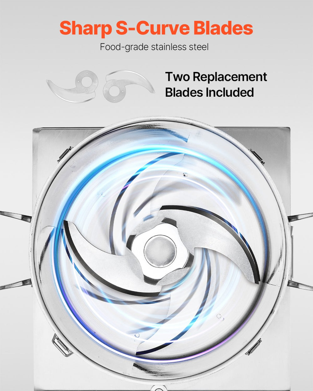 Vevor Food Processor Vegetable Chopper 15.9 Quart Bowl 1400W New