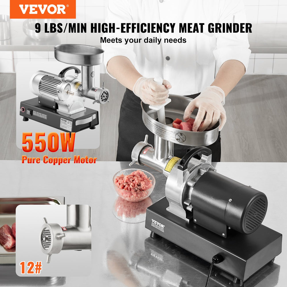 Vevor Commercial Meat Grinder Electric 9 Lbs/Min 550W New