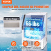 Vevor Commercial Ice Maker 160 Lbs./Day with 66 Lbs Storage Capacity Gravity Drainage New