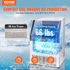 Vevor Commercial Ice Maker 200 Lbs./Day with 66 Lbs Storage Capacity LED Digital Display New