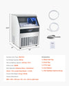Vevor Commercial Ice Maker Freestanding Cabinet 440Lbs/24Hr with 88 Lbs Storage New