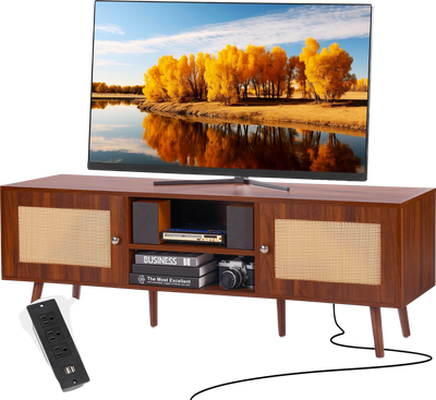 Vevor Rattan TV Stand for 65