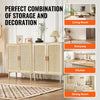 Vevor Rattan Cabinet 31.5" with Magnetic Doors and Adjustable Shelves Set of 2 New