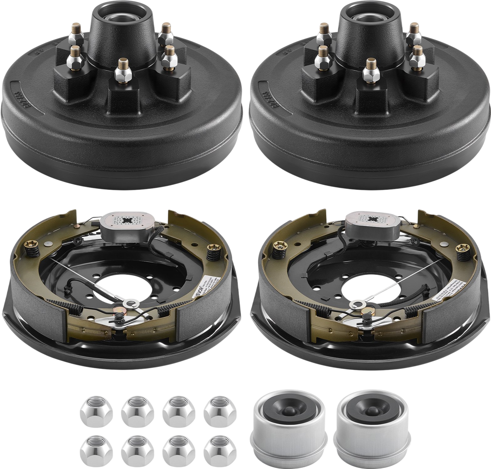 Vevor Electric Trailer Brake Assembly 12 x 2 inch Self-Adjusting for 6000 lb. Trailer Axle 1 Pair New