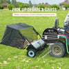 Vevor Lawn Sweeper 50" Tow Behind Leaf Yard Collector 26 Cu.Ft Adjustable New