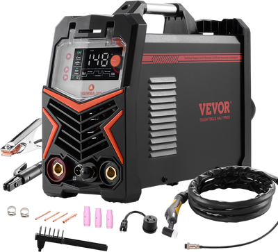 Vevor TIG Welder 3-in-1 Welding Machine Pulse MMA Stick IGBT Inverter LED Panel New